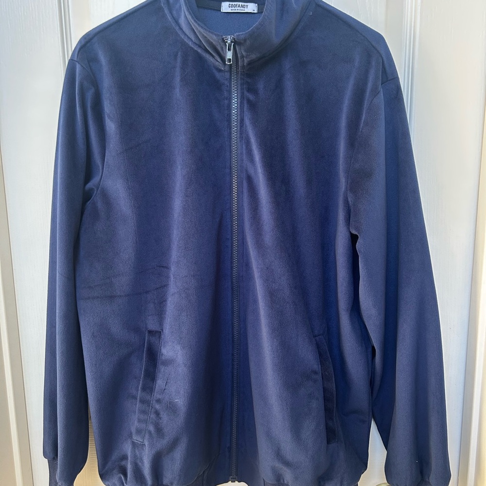 Geoffrey Beene Dark Blue Zip-Up Sweater 💙